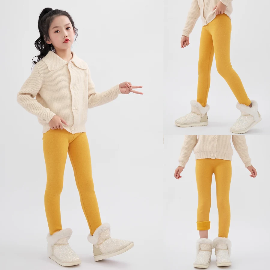 SheeCute Girls Winter Warm Pants Kids Fleece Lined Leggings for 3-11 Years SCW7101