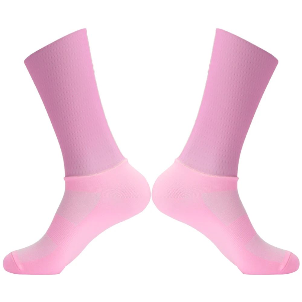 New Summer Aero Bike Team Cycling Socks Silica Gel Non-slip Breathable Pro Racing Sports Socks Men Women Calcetines Ciclismo