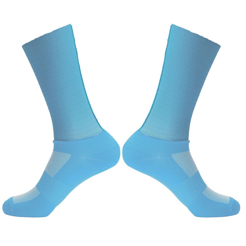 New Summer Aero Bike Team Cycling Socks Silica Gel Non-slip Breathable Pro Racing Sports Socks Men Women Calcetines Ciclismo
