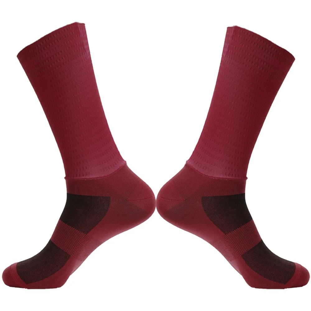 New Summer Aero Bike Team Cycling Socks Silica Gel Non-slip Breathable Pro Racing Sports Socks Men Women Calcetines Ciclismo