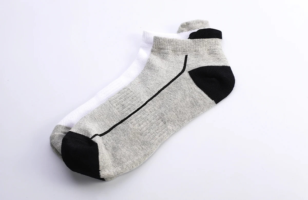 5 Pairs organic cotton men socks thin knit mesh ankle socks summer fitness breathable quick dry short sock for cycling Plus size