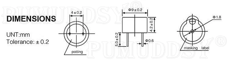 10PCS 9042 Integrated Passive Buzzer 16R AC 3V 3.3V 9x4.2mm 9042 Active/Passive 3V 5V Mini Piezo Buzzers Speaker DIY Electronic