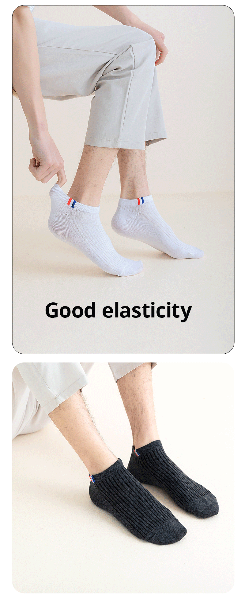 5/10/20 Pairs Of Thin Summer Blending Boat Socks Plain Color Mens Casual Socks Breathable Sweat Absorbing Calibration Socks