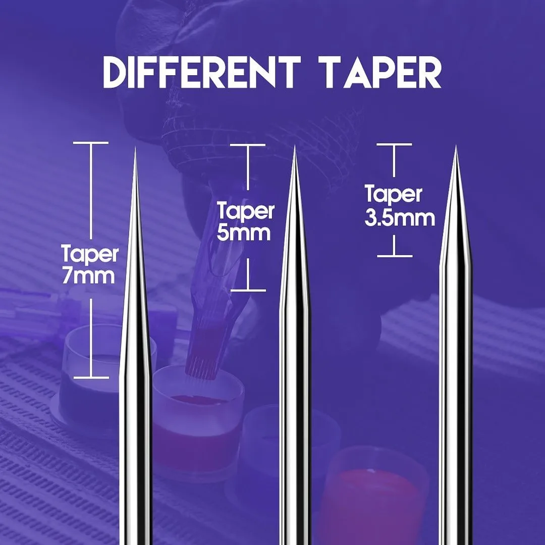 MAST Pro Tattoo Needles Cartridge Round Liner 7mm Taper Precise Sharp Ink Flow Suitable for Tattoo or Permanent Makeup (PMU)Work
