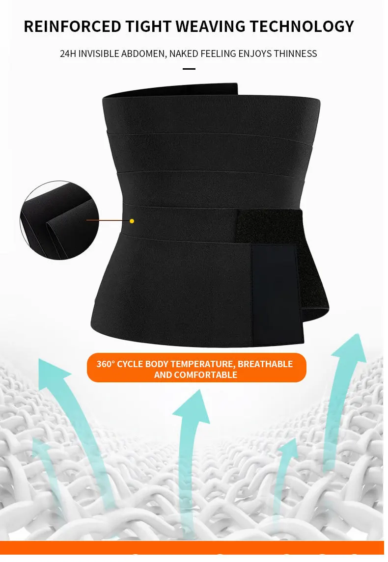Women Waist Bandage Wrap Trimmer Belt Waist Trainer Shaperwear Tummy Control Slimming Fat Burning For Postpartum Sheath Belt