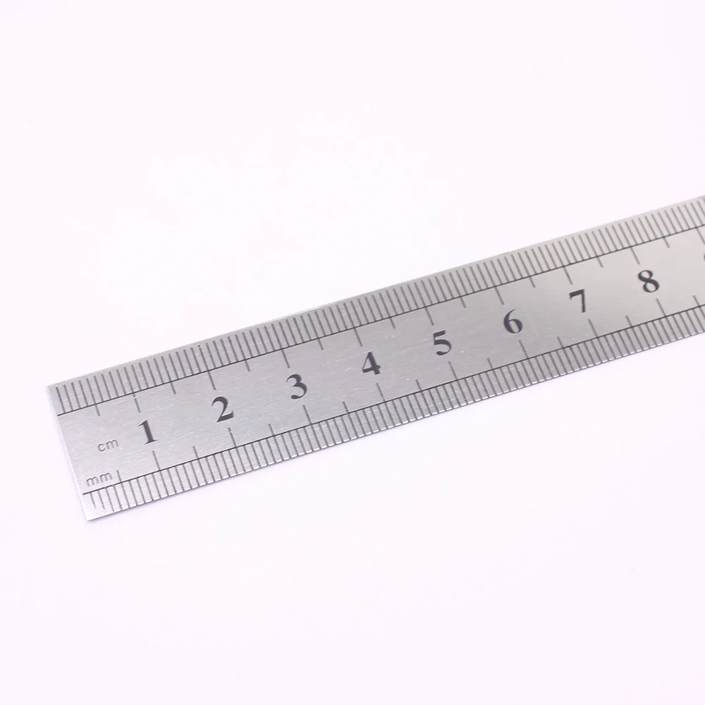 1PCS 15cm 6 Inch Ruler Precision Stainless Steel Metal Ruler Double-sided Learning Office Stationery Writing Supplies