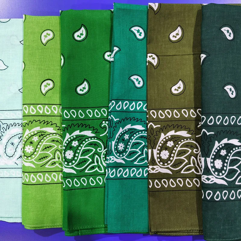 New Design Fashion Hip Hop Cotton Bandana Square Cashew Scarf Headband Tie Dye Black Red Paisley Gifts For Women/Men/Boys/Girls