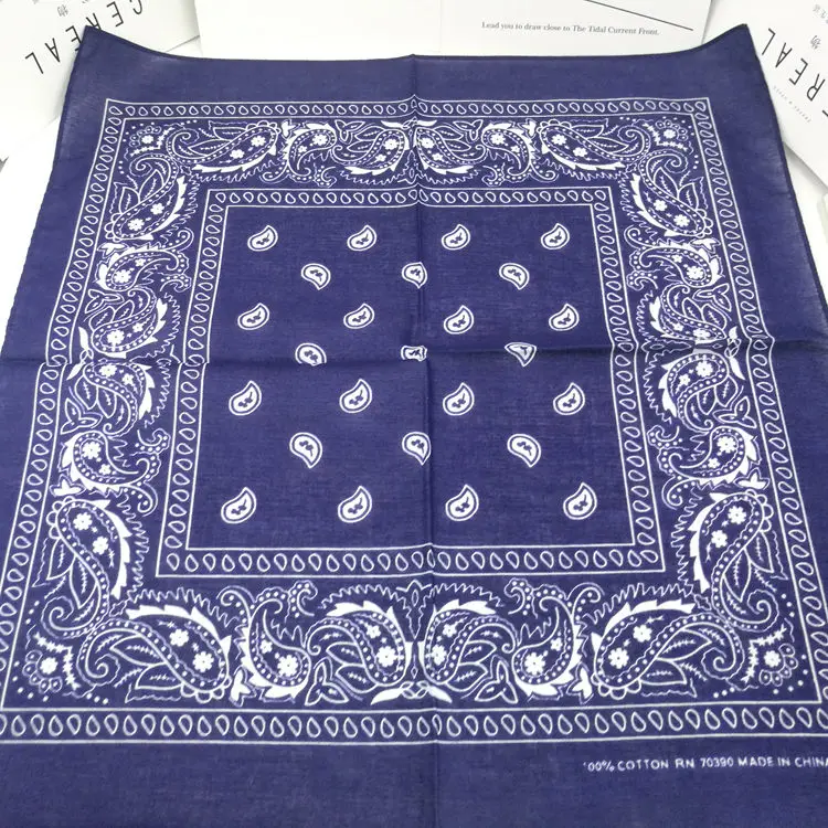New Design Fashion Hip Hop Cotton Bandana Square Cashew Scarf Headband Tie Dye Black Red Paisley Gifts For Women/Men/Boys/Girls