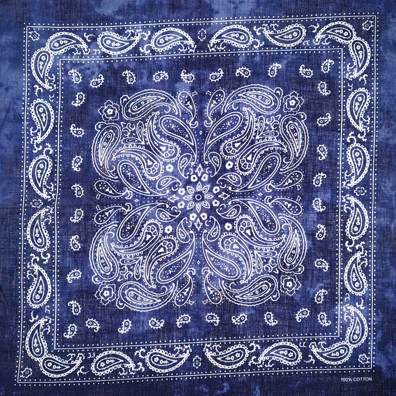 New Design Fashion Hip Hop Cotton Bandana Square Cashew Scarf Headband Tie Dye Black Red Paisley Gifts For Women/Men/Boys/Girls