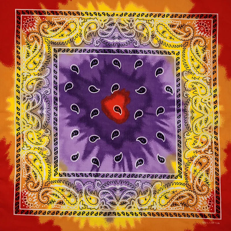 New Design Fashion Hip Hop Cotton Bandana Square Cashew Scarf Headband Tie Dye Black Red Paisley Gifts For Women/Men/Boys/Girls