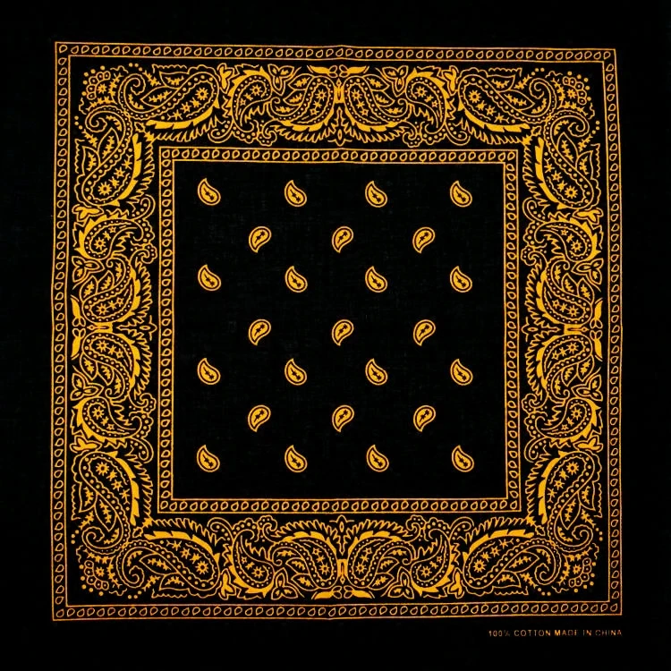 New Design Fashion Hip Hop Cotton Bandana Square Cashew Scarf Headband Tie Dye Black Red Paisley Gifts For Women/Men/Boys/Girls