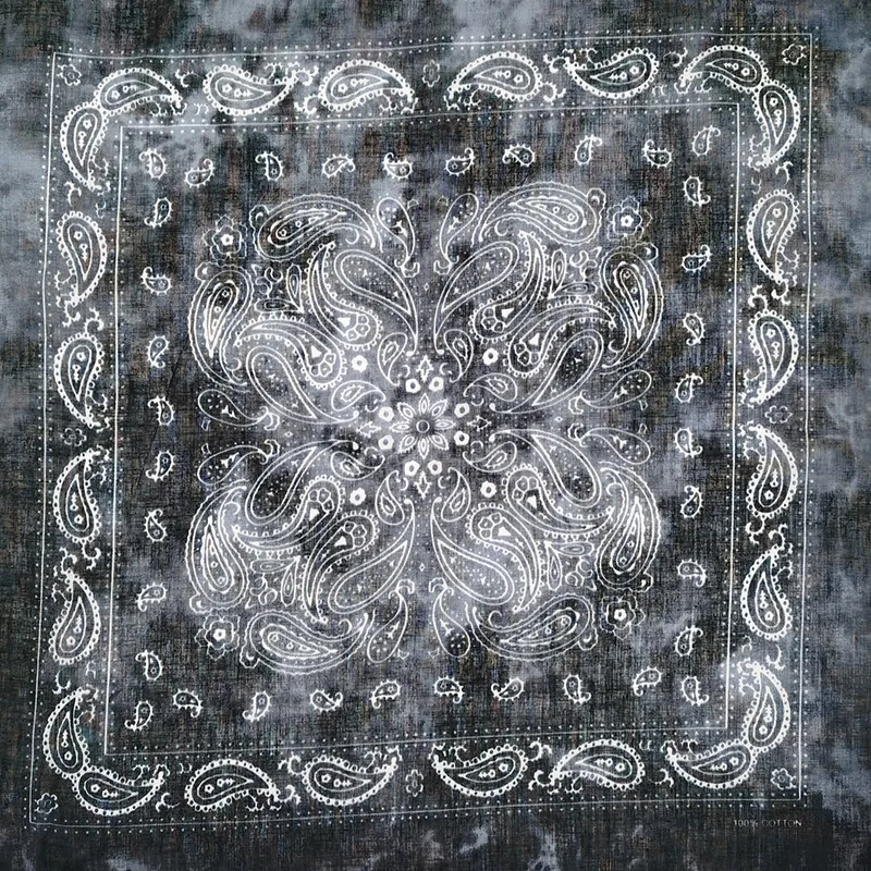 New Design Fashion Hip Hop Cotton Bandana Square Cashew Scarf Headband Tie Dye Black Red Paisley Gifts For Women/Men/Boys/Girls