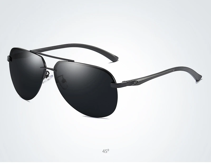 Fashion Rimless Pilot Polarized Sunglasses Men Women High Quality Aluminum Magnesium Sun Glasses Male Classic Driving Shades