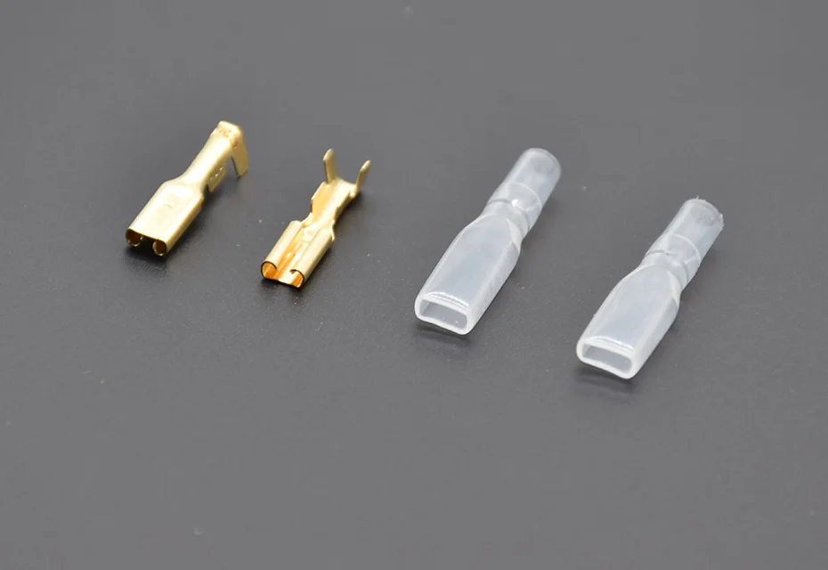 100pcs/50pcs 2.8/4.8/6.3mm Spade Crimp Terminals Electrical Insulating Sleeve Wire Connector for 22-16 AWG 0.5mm2-1.5mm2