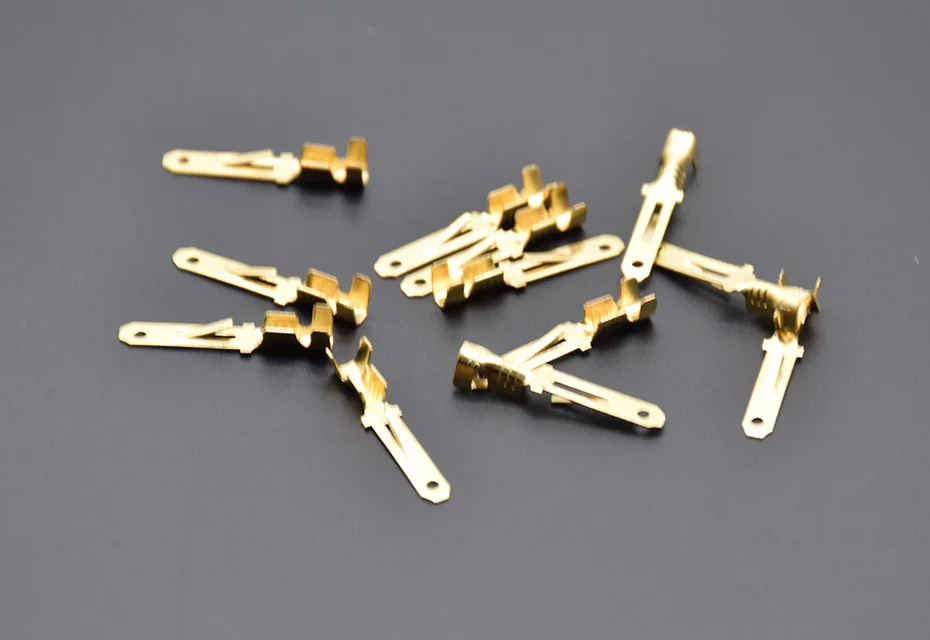 100pcs/50pcs 2.8/4.8/6.3mm Spade Crimp Terminals Electrical Insulating Sleeve Wire Connector for 22-16 AWG 0.5mm2-1.5mm2