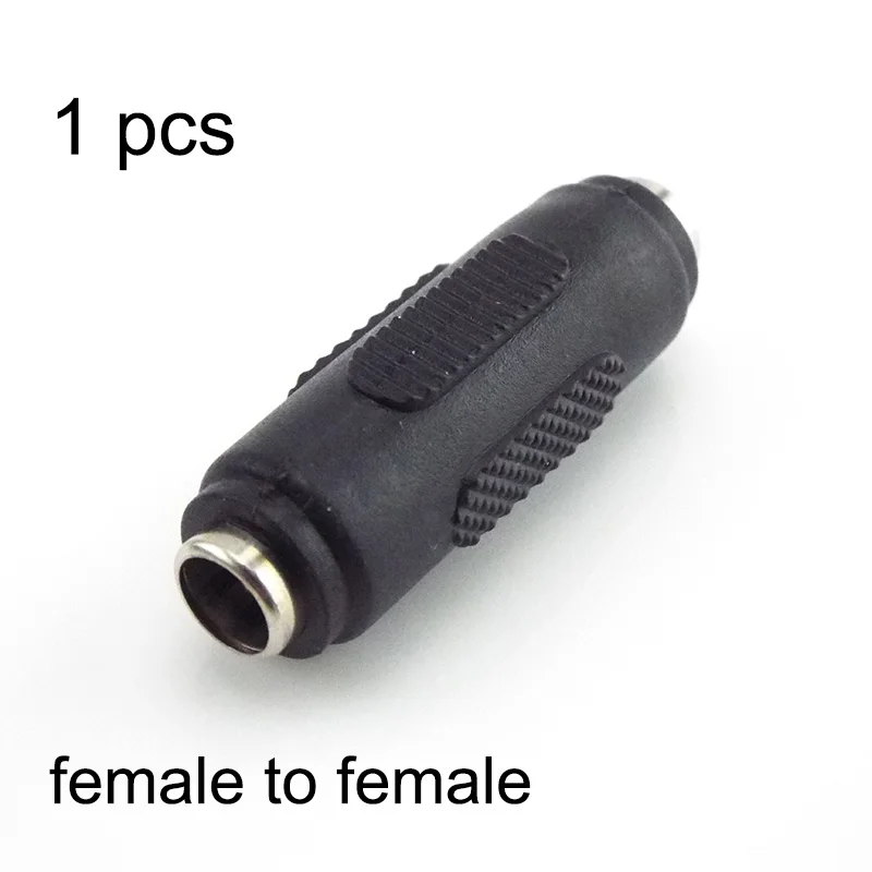 5.5mm*2.1mm Male To Male DC Power Plug Jack and Female To Female Socket Connector For CCTV Camcer Panel Mounting Adaptor