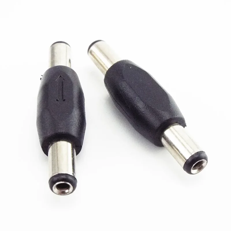 5.5mm*2.1mm Male To Male DC Power Plug Jack and Female To Female Socket Connector For CCTV Camcer Panel Mounting Adaptor
