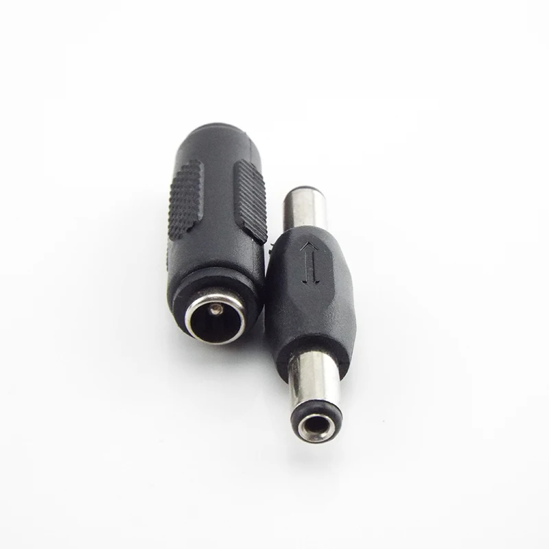 5.5mm*2.1mm Male To Male DC Power Plug Jack and Female To Female Socket Connector For CCTV Camcer Panel Mounting Adaptor