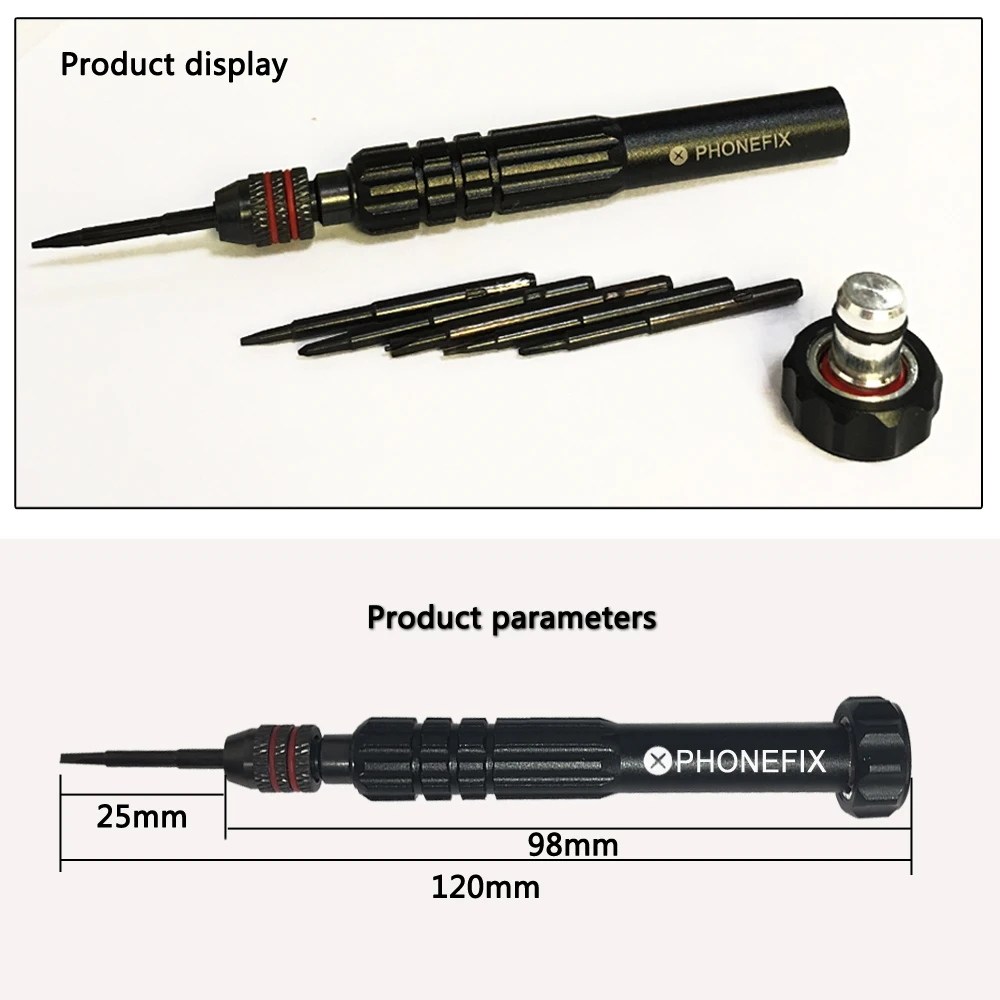 6 in 1 Screwdriver Set Phillips Slotted Y0.6 Precision Bits Set Mobile Phone Opening Screw Driver Kit For iPhone X-16PM Repair