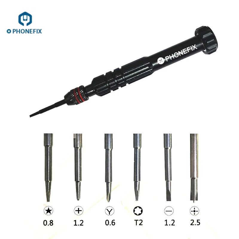 6 in 1 Screwdriver Set Phillips Slotted Y0.6 Precision Bits Set Mobile Phone Opening Screw Driver Kit For iPhone X-16PM Repair