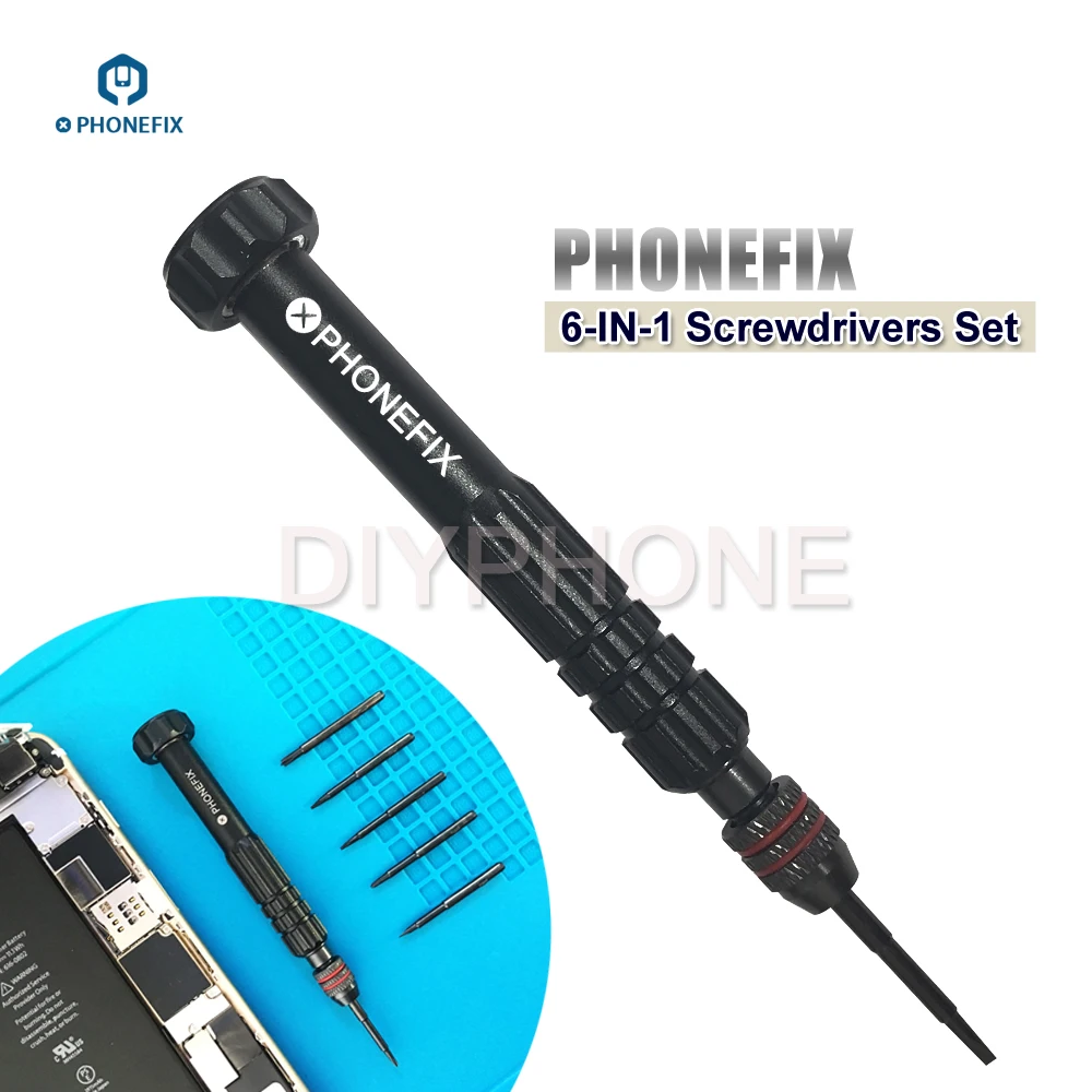 6 in 1 Screwdriver Set Phillips Slotted Y0.6 Precision Bits Set Mobile Phone Opening Screw Driver Kit For iPhone X-16PM Repair