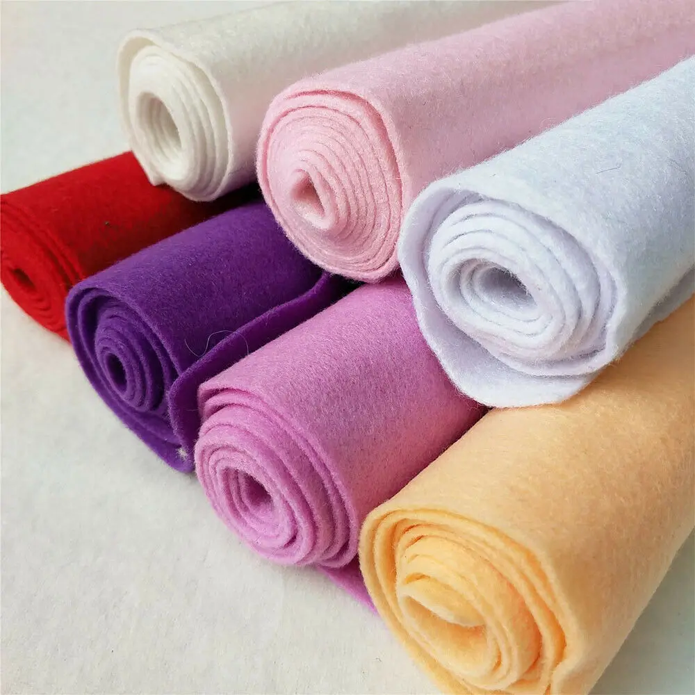 Soft Felt Fabric Non-woven Felt Fabric Sheet Patchwork DIY Sewing Dolls Crafts Accessories Material 1.4mm Thick