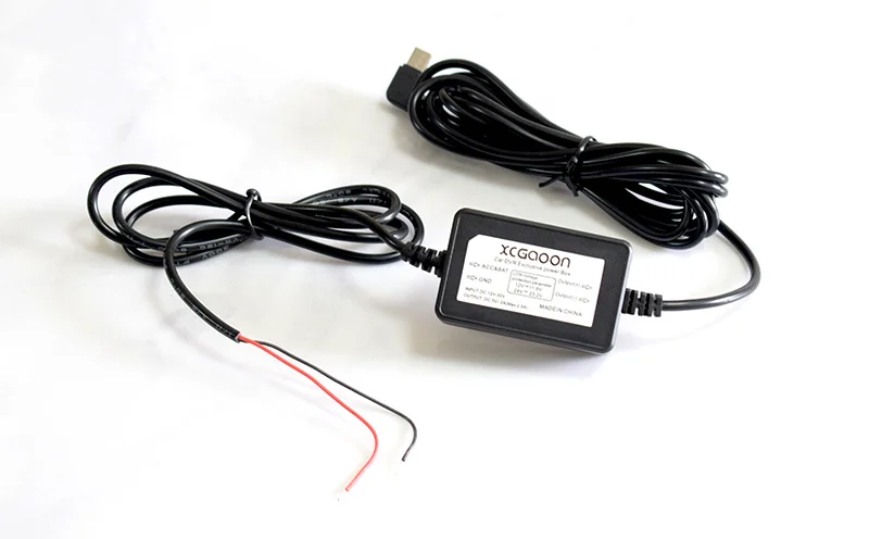 DC 12V to 5V 2A 3.1M Car Charge Cable Mini / Micro / Type-C USB Hardwire Cord Auto Charging for Dash Cam Camcorder Vehicle DVR