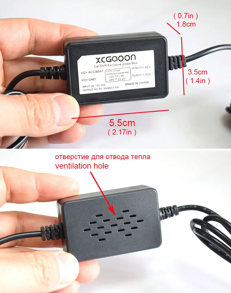 DC 12V to 5V 2A 3.1M Car Charge Cable Mini / Micro / Type-C USB Hardwire Cord Auto Charging for Dash Cam Camcorder Vehicle DVR