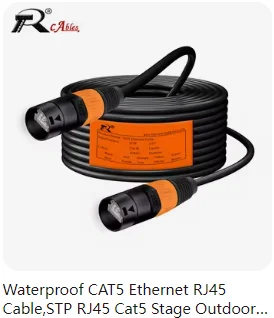 10pcs/5sets 8p8c RJ45 Waterproof Connector,Orange&Black, Panel Mount+Wire Connector, RJ45 Ethernet/Network Connector, IP65 Level