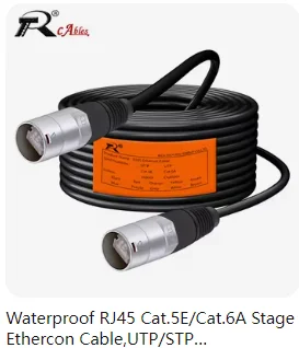 10pcs/5sets 8p8c RJ45 Waterproof Connector,Orange&Black, Panel Mount+Wire Connector, RJ45 Ethernet/Network Connector, IP65 Level