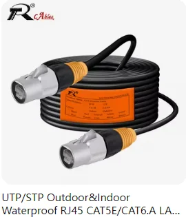 10pcs/5sets 8p8c RJ45 Waterproof Connector,Orange&Black, Panel Mount+Wire Connector, RJ45 Ethernet/Network Connector, IP65 Level