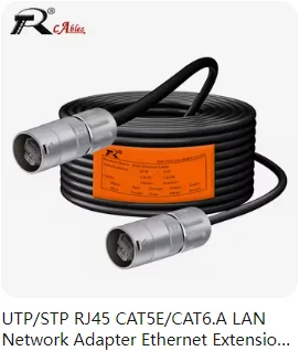 10pcs/5sets 8p8c RJ45 Waterproof Connector,Orange&Black, Panel Mount+Wire Connector, RJ45 Ethernet/Network Connector, IP65 Level