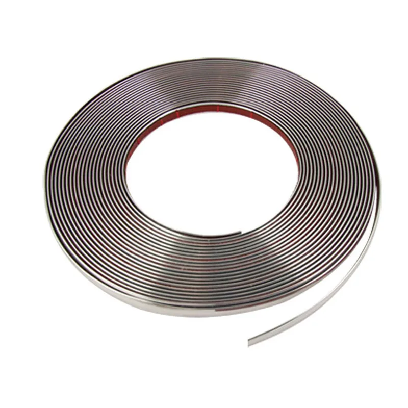 5M Exterior Car Chrome Body Strip Bumper Auto Door Protective Moulding Styling Trim Sticker 6MM 10MM 12MM 15MM 20MM 25MM 30MM