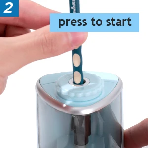 Tenwin Electric Auto Pencil Sharpener Safe Student Helical Steel Blade Sharpener for Artists Kids Adults Colored Pencils