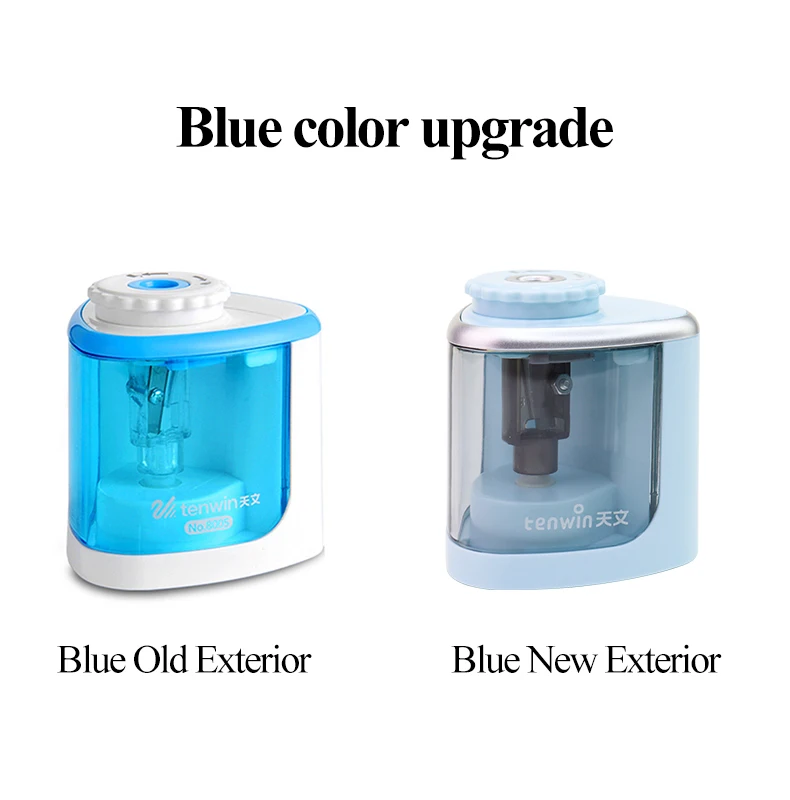 Tenwin Electric Auto Pencil Sharpener Safe Student Helical Steel Blade Sharpener for Artists Kids Adults Colored Pencils