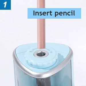 Tenwin Electric Auto Pencil Sharpener Safe Student Helical Steel Blade Sharpener for Artists Kids Adults Colored Pencils