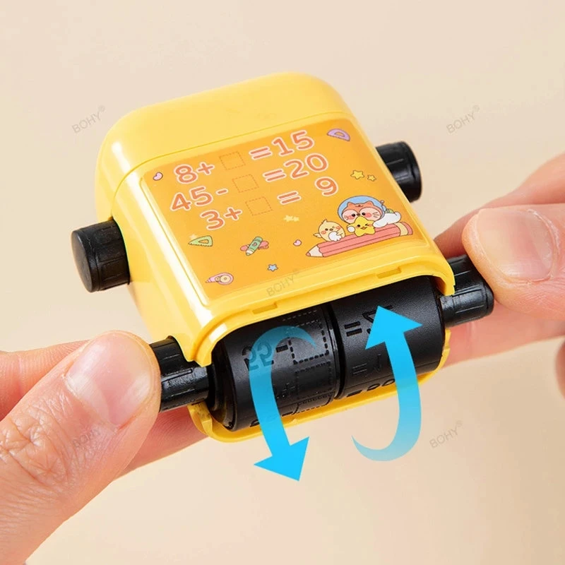 Teaching Stamp 2 in 1Fill In The Blank Roller Reusable Math Roller Stamp Design Digital Stamp Within 100 Math Practice