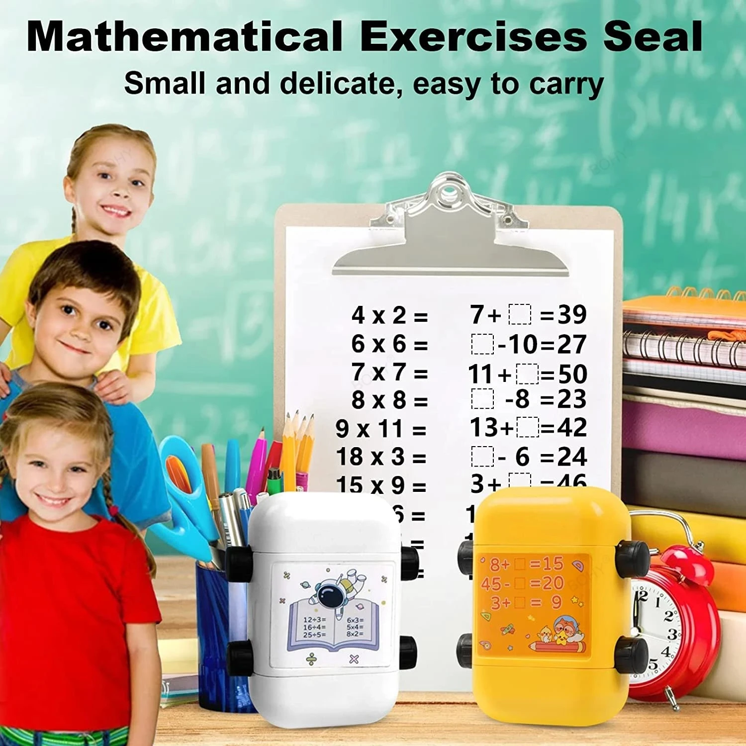 Teaching Stamp 2 in 1Fill In The Blank Roller Reusable Math Roller Stamp Design Digital Stamp Within 100 Math Practice