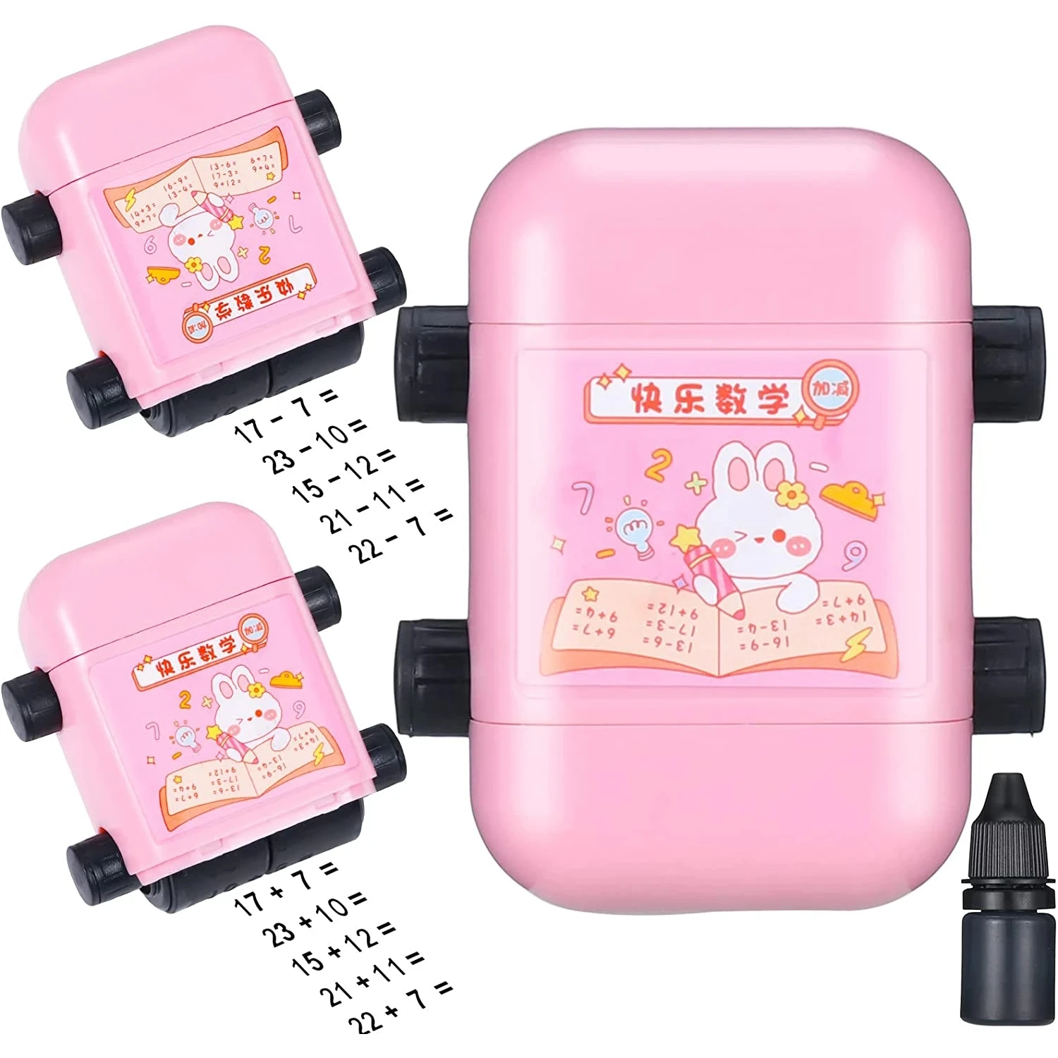 Teaching Stamp 2 in 1Fill In The Blank Roller Reusable Math Roller Stamp Design Digital Stamp Within 100 Math Practice