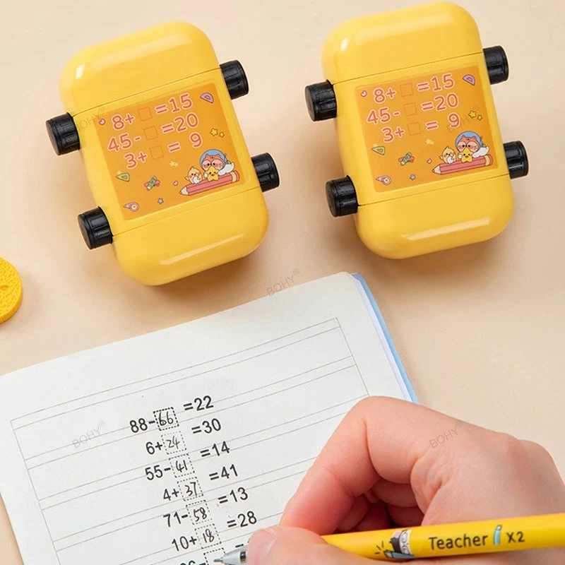 Teaching Stamp 2 in 1Fill In The Blank Roller Reusable Math Roller Stamp Design Digital Stamp Within 100 Math Practice
