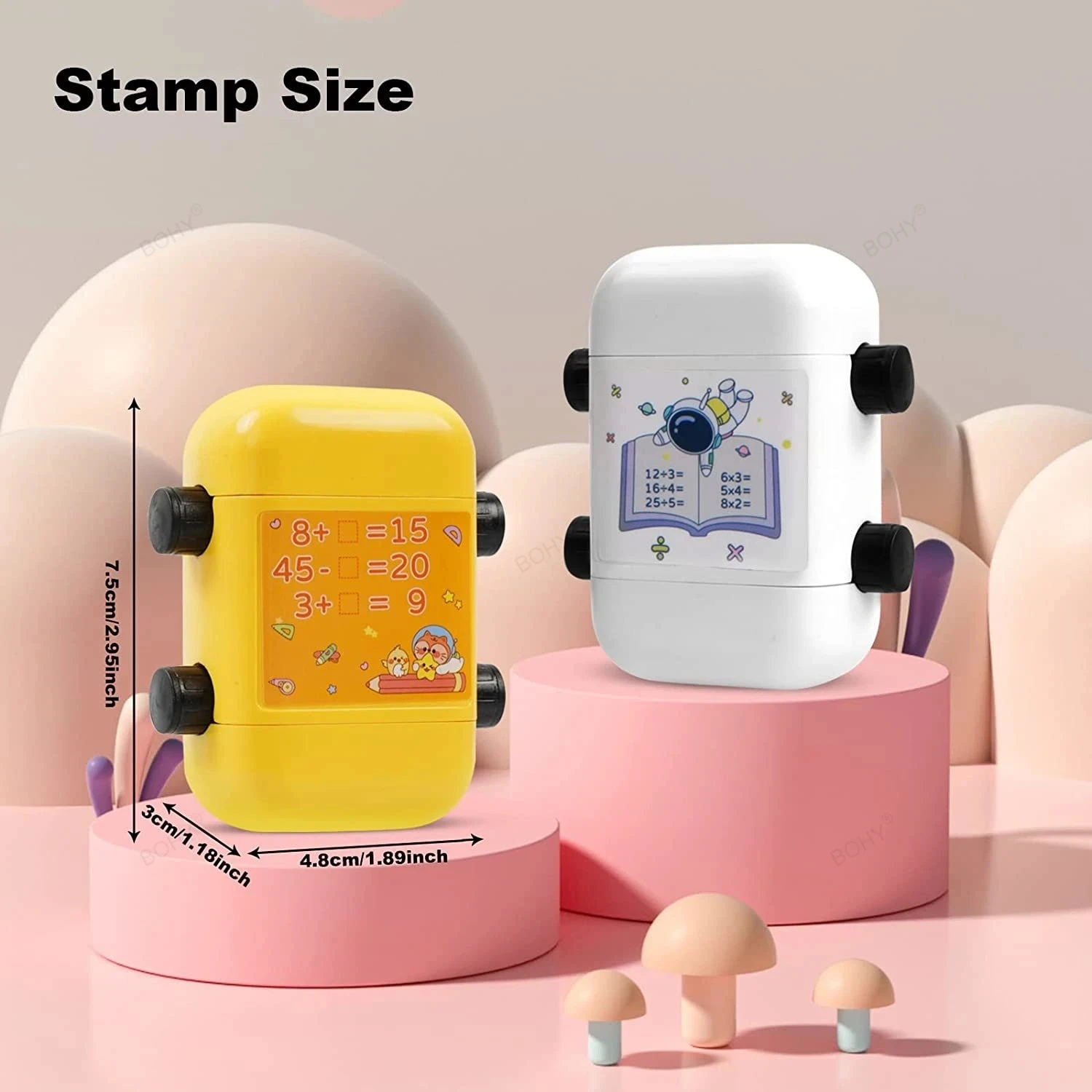Teaching Stamp 2 in 1Fill In The Blank Roller Reusable Math Roller Stamp Design Digital Stamp Within 100 Math Practice