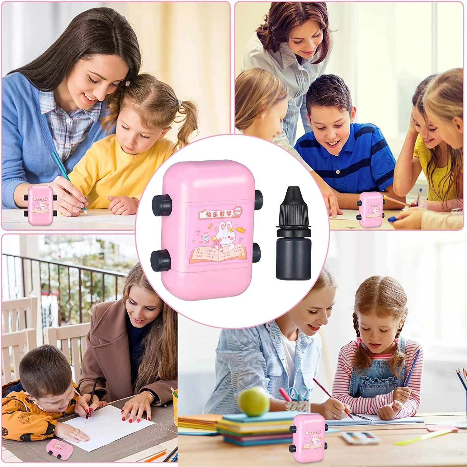 Teaching Stamp 2 in 1Fill In The Blank Roller Reusable Math Roller Stamp Design Digital Stamp Within 100 Math Practice