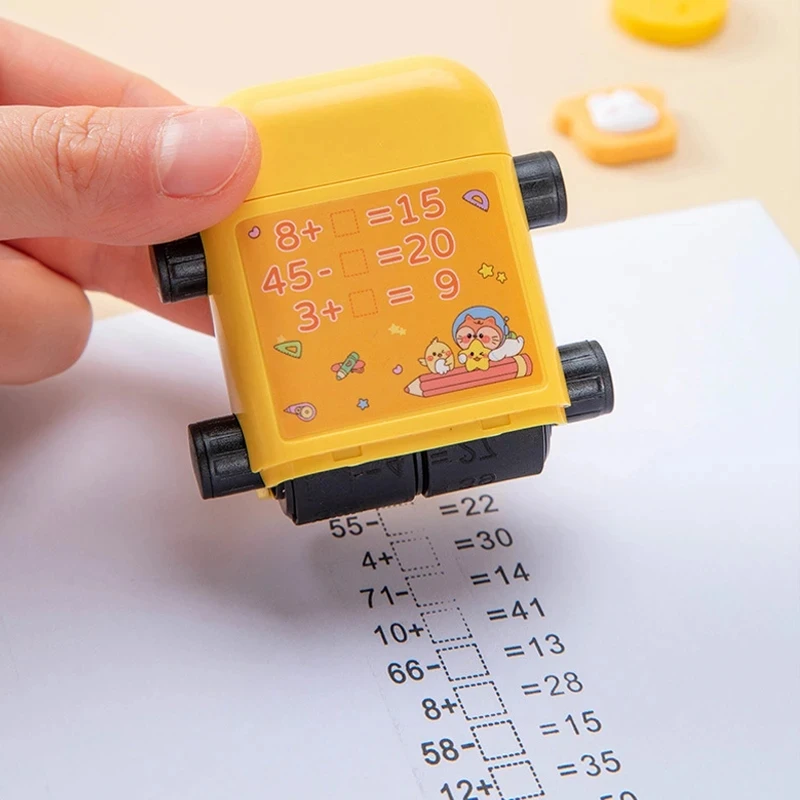 Teaching Stamp 2 in 1Fill In The Blank Roller Reusable Math Roller Stamp Design Digital Stamp Within 100 Math Practice