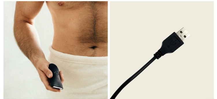 Body Hair Trimmer Shaver for Men Ball Trimmer for Groin Pubic Replaceable Ceramic Blade Groomer Electric Razor Waterproof Clippe