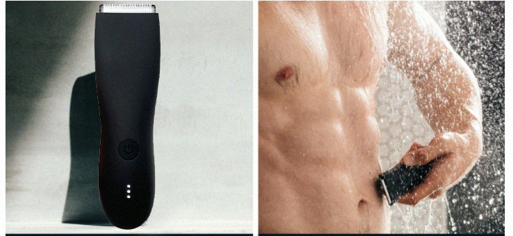 Body Hair Trimmer Shaver for Men Ball Trimmer for Groin Pubic Replaceable Ceramic Blade Groomer Electric Razor Waterproof Clippe