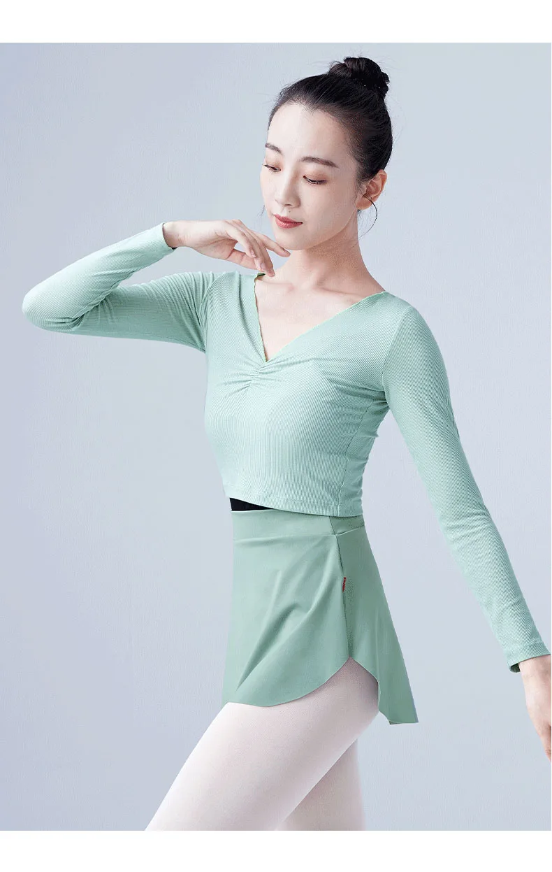 Side Split Ballet Skirts for Women Girls Short Dance Skirts Adult Ballerina A-line Skirts Ballet Dance Wear Dress 11 Colors