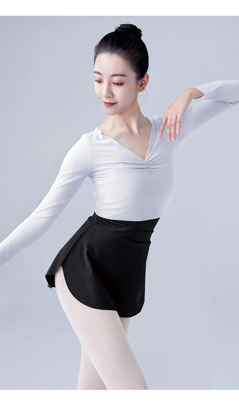 Side Split Ballet Skirts for Women Girls Short Dance Skirts Adult Ballerina A-line Skirts Ballet Dance Wear Dress 11 Colors