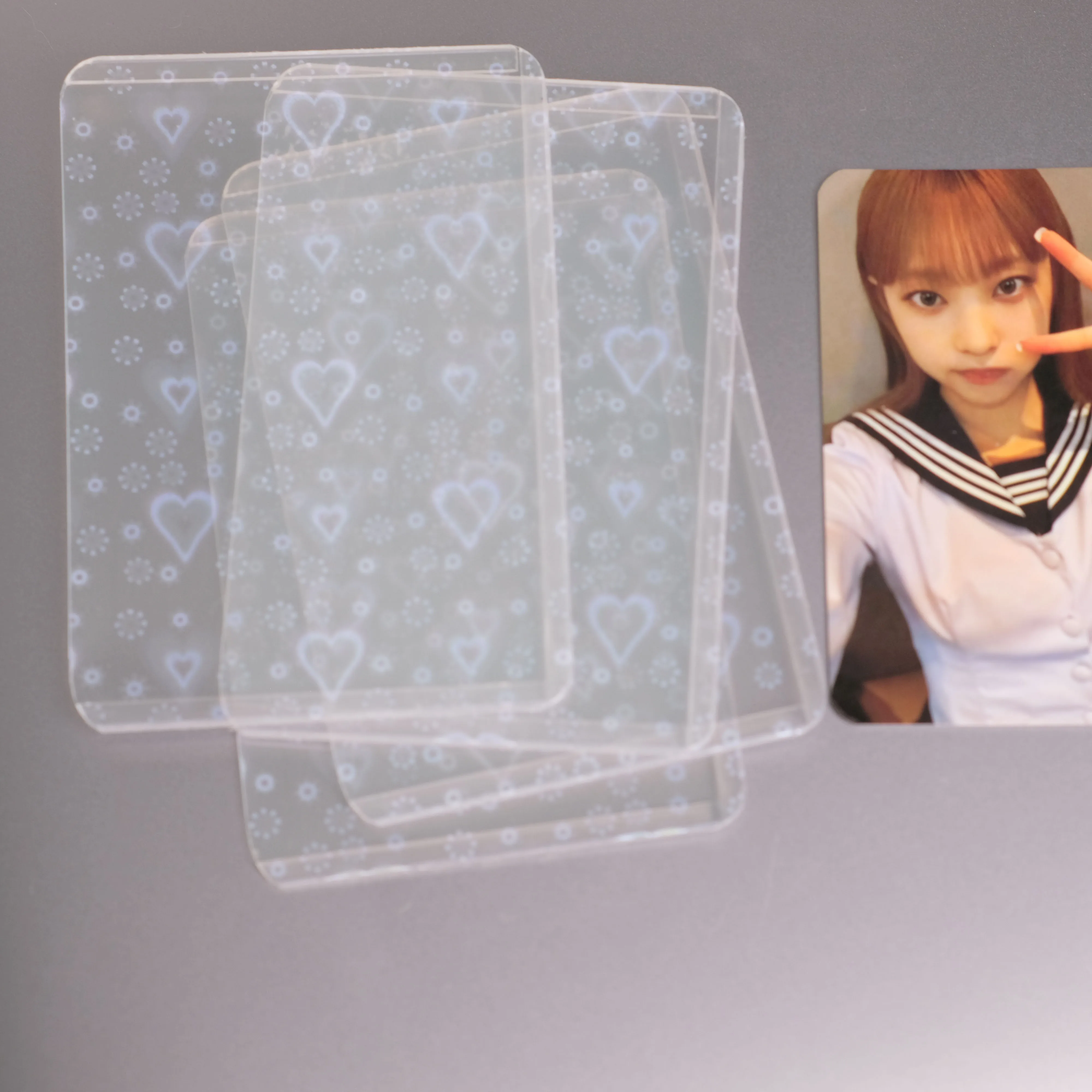 5 Pcs 10 Pcs Kpop Stationery ID Card Holder Acrylic Sheet Protector Photocard Holder Work Card Holder Korea Toploader Decor PVC