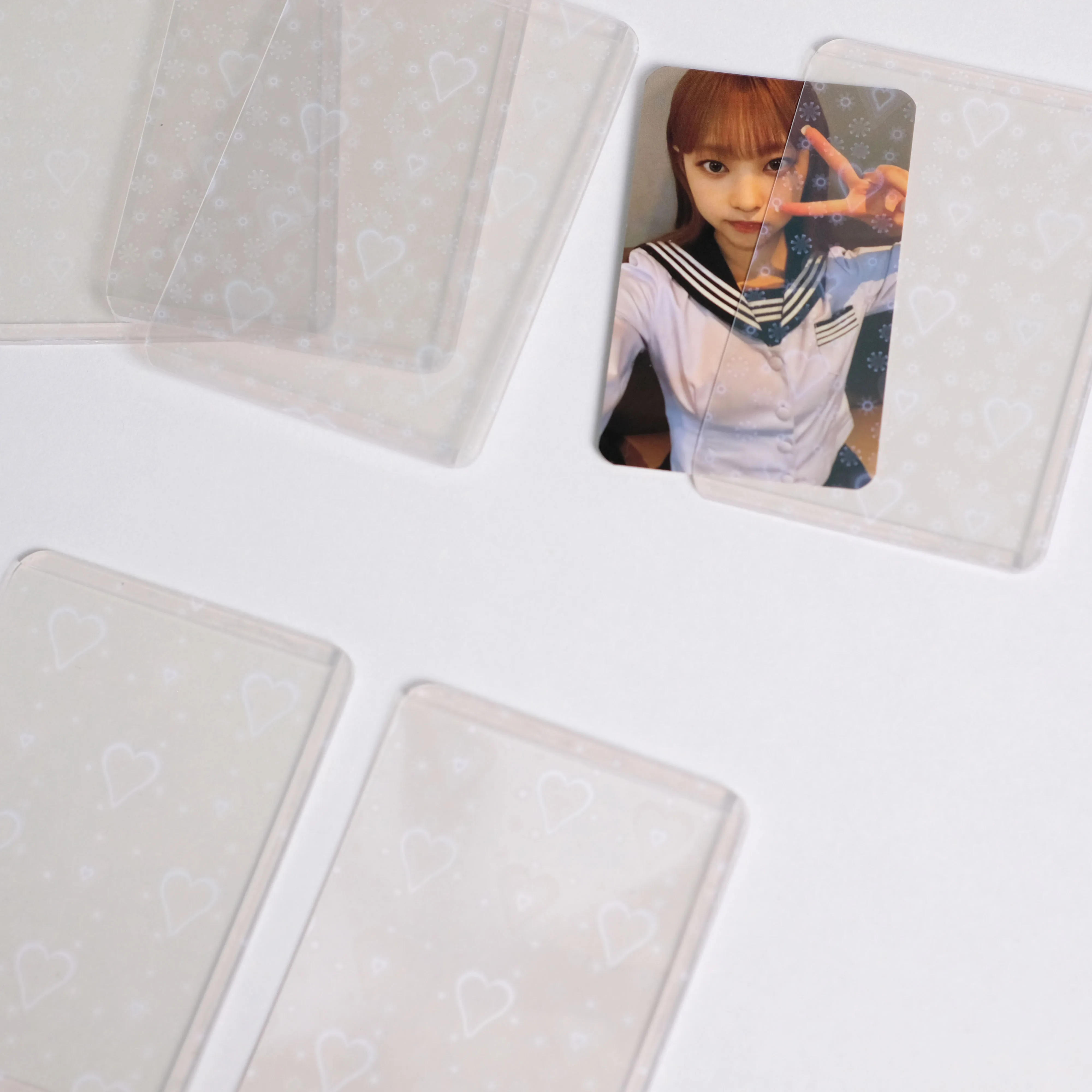 5 Pcs 10 Pcs Kpop Stationery ID Card Holder Acrylic Sheet Protector Photocard Holder Work Card Holder Korea Toploader Decor PVC
