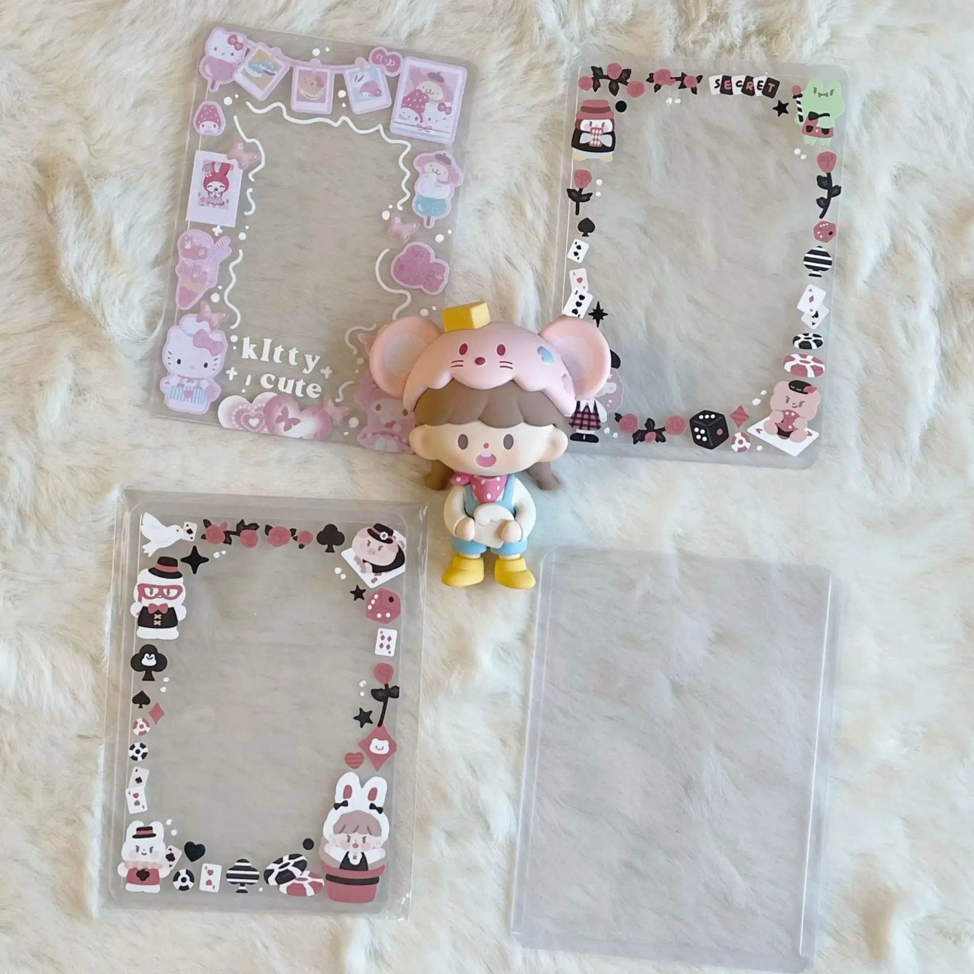 5 Pcs 10 Pcs Kpop Stationery ID Card Holder Acrylic Sheet Protector Photocard Holder Work Card Holder Korea Toploader Decor PVC